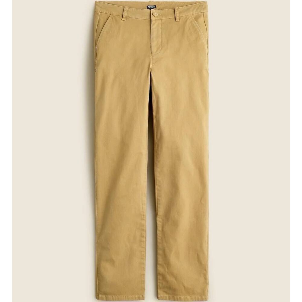 NWT J. CREW Kate Straight-Leg Pant in Chino Honey Brown Sz 6